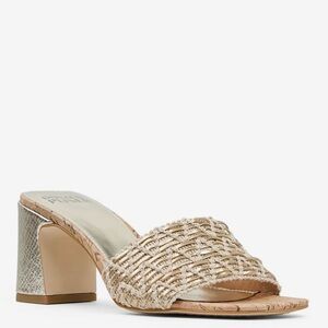 🆕 Donald Pliner Danilach Women's Tan Block Heel Sandals